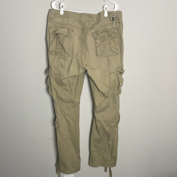 Matchstick Khaki Cargo Pants-Drawstring cuffs- Size 38 - Picture 2 of 14